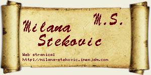 Milana Steković vizit kartica